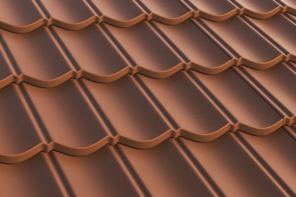 Композитная черепица рядовая Decra Элеганс Терракота